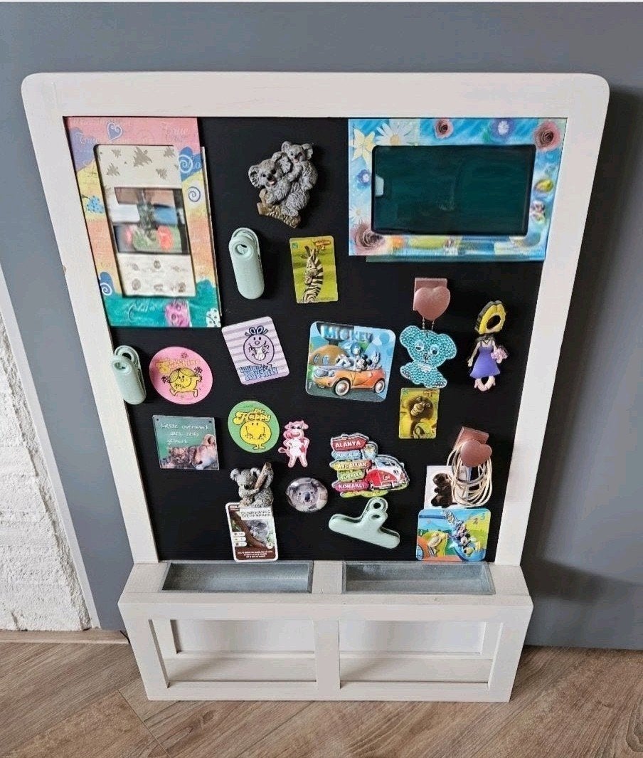 Ikea magnetisch krijtbord Luns, wit/zwart, Ophalen, Zo goed als nieuw, Magneetbord