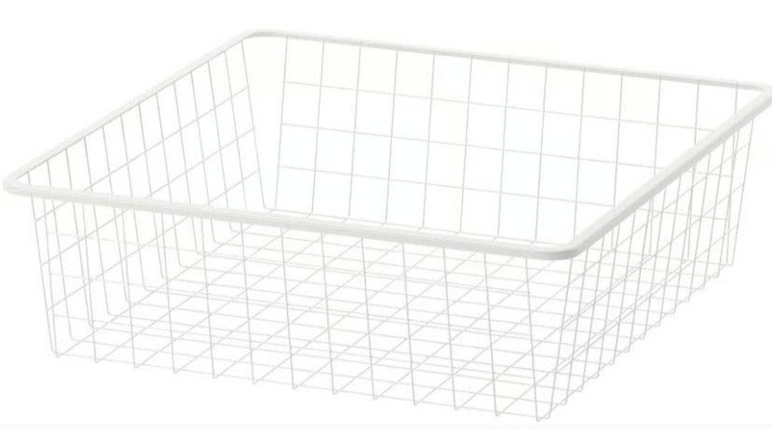 IKEA HJÄLPA Draadmand met uittrekrails wit 60x40 cm 16 stuks, Ophalen of Verzenden, Zo goed als nieuw, Metaal, Wit
