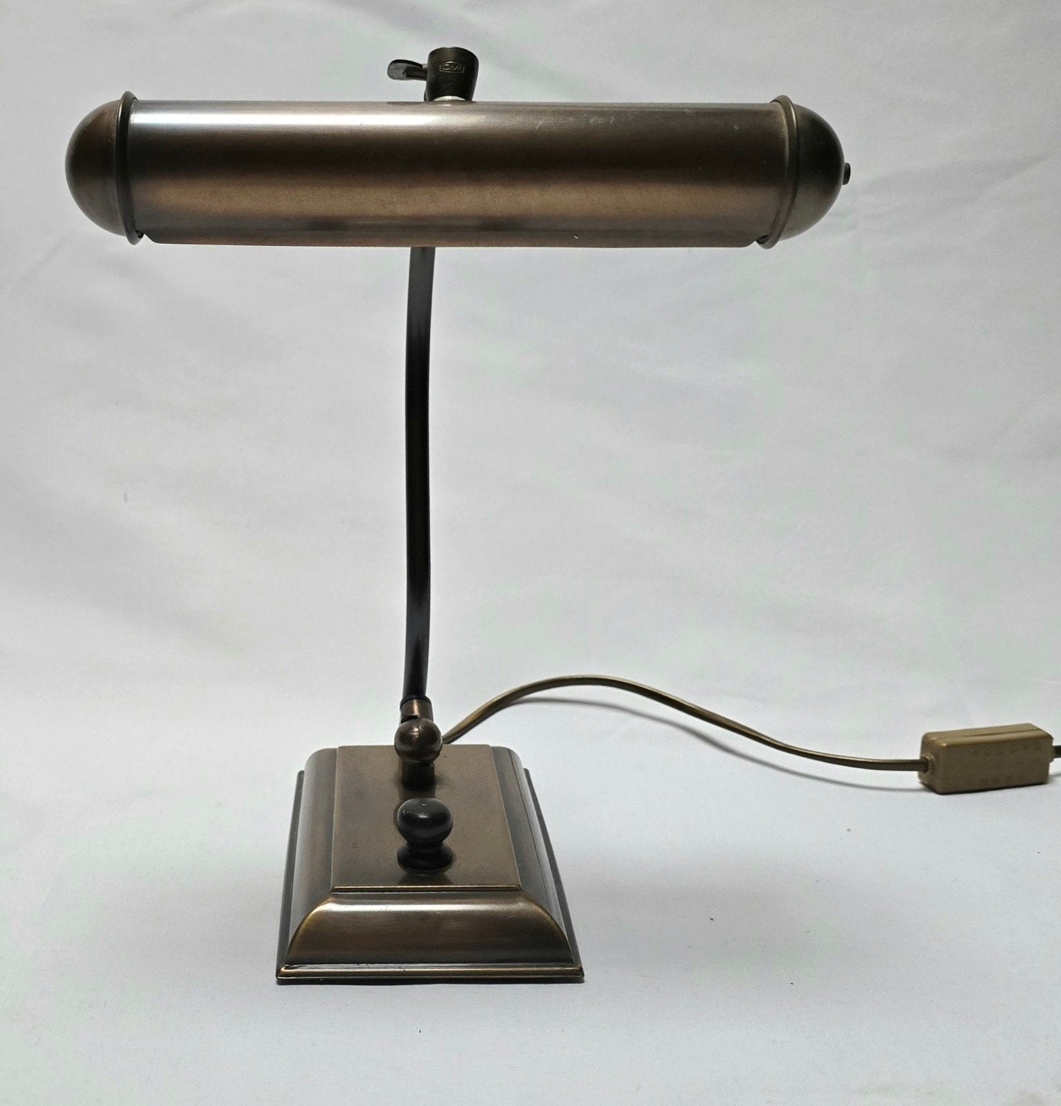 Vintage Messing Piano,Bureaulamp OMI, Ophalen of Verzenden, Bureaulamp, Klassiek