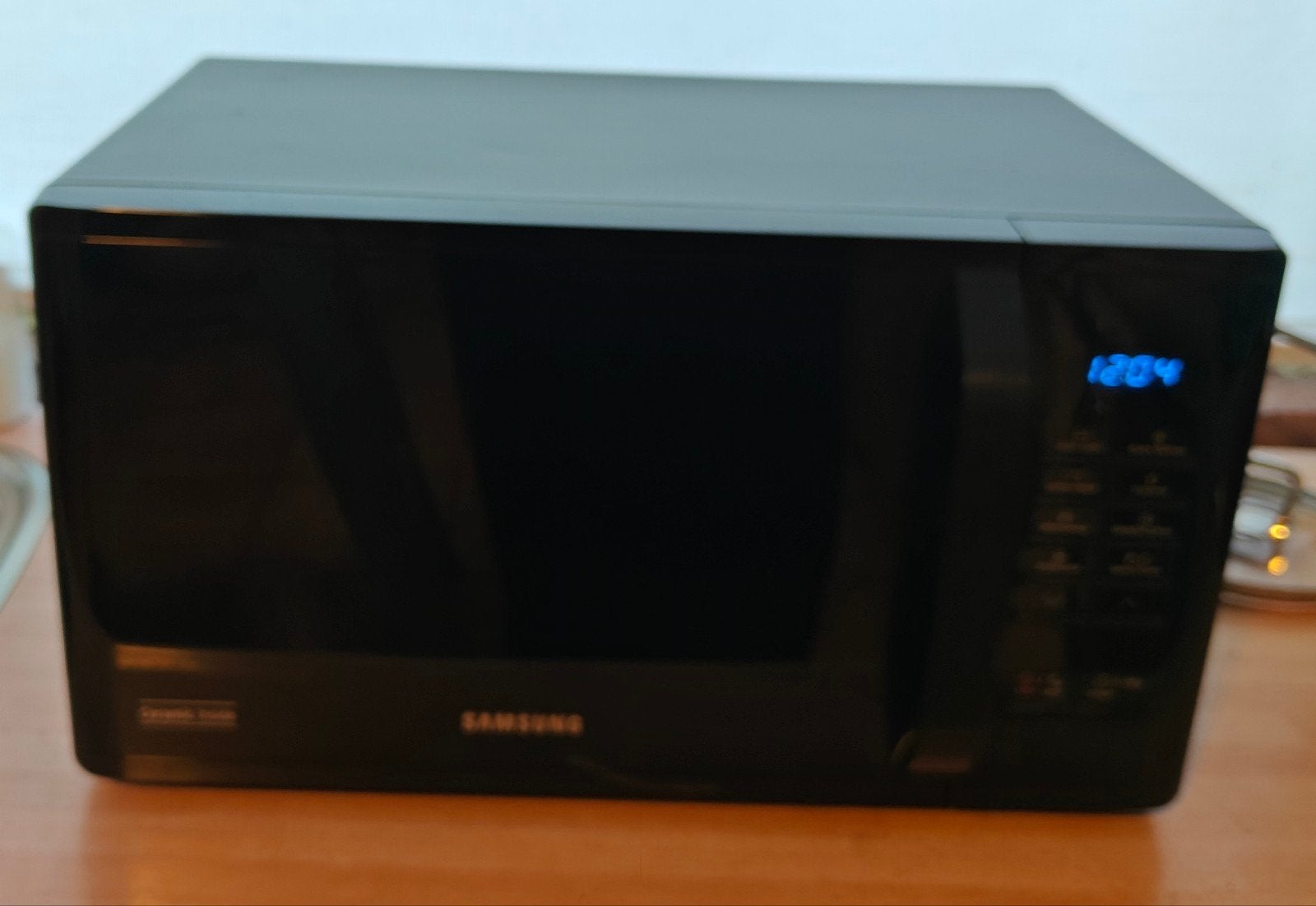 zwarte Samsung magnetron te koop, Witgoed en Apparatuur, Ophalen, Zo goed als nieuw, Vrijstaand, Magnetron