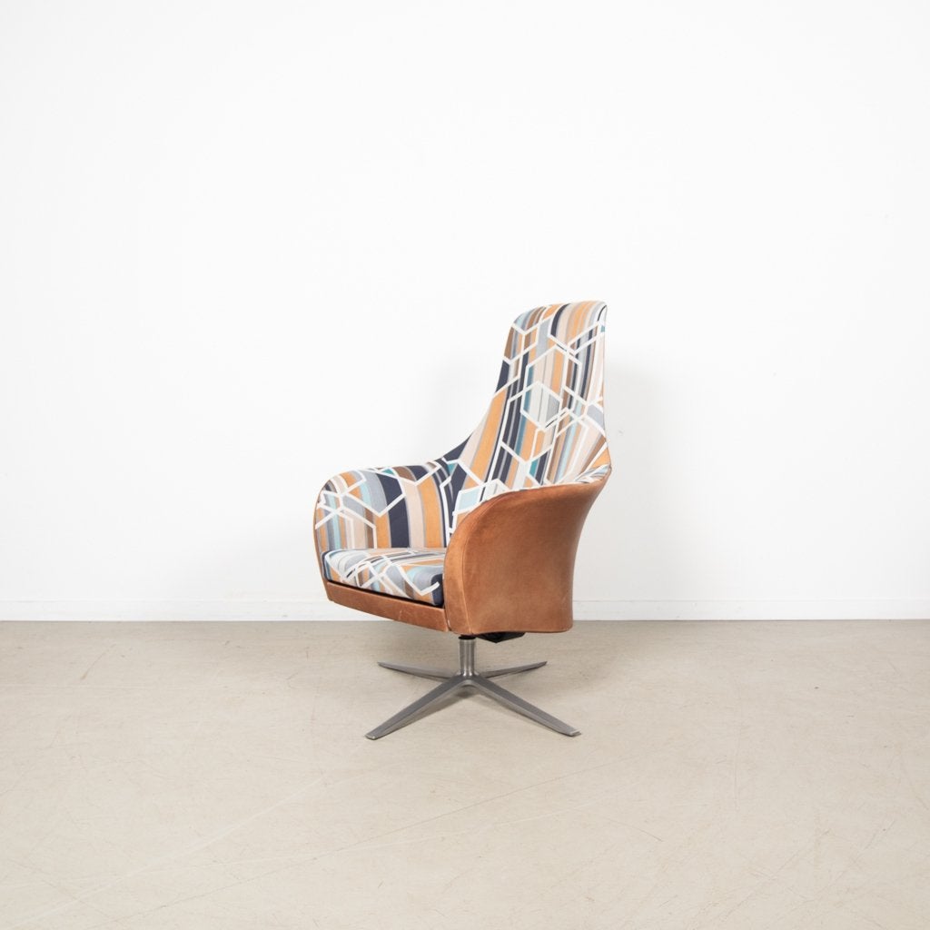 Montis Marvin Fauteuil Meerkleurig Stof/Leer, Niet ingevuld, Zo goed als nieuw, Niet ingevuld, Niet ingevuld