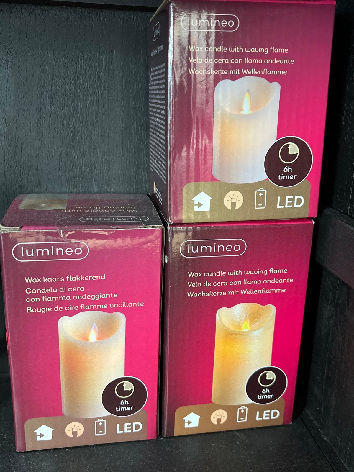 Lumineo LED wax kaars flakkerend met timer, Ophalen, Overige merken, Crème, Kaars