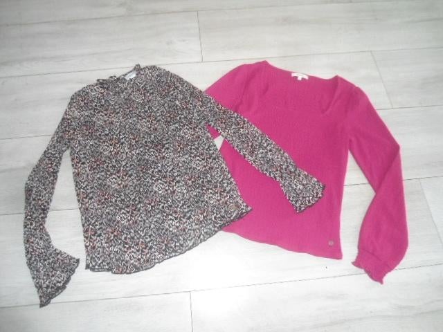 SETVOORDEEL! Cotton Club / Garcia; 2x top - lange mouw; S, Kleding | Dames, Tops, Overige kleuren, Ophalen of Verzenden, Zo goed als nieuw