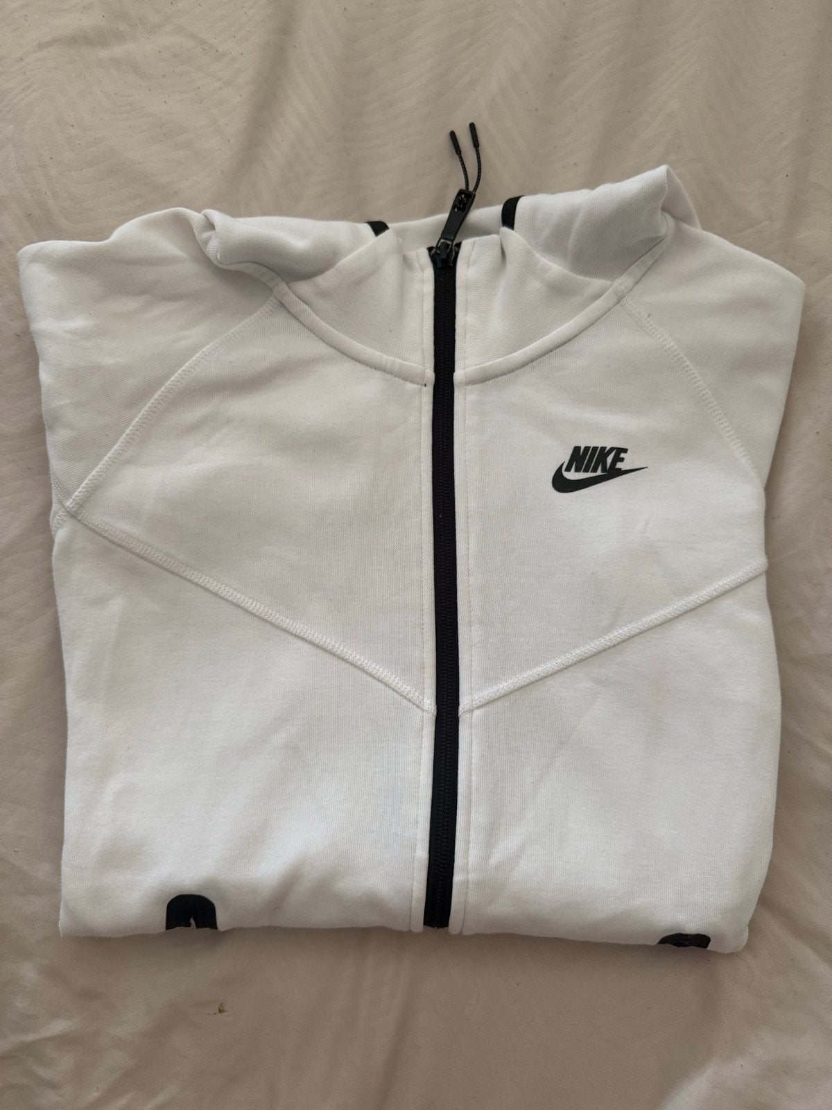 Nike Tech Fleece Hoodie Wit Maat M, Ophalen of Verzenden, Zo goed als nieuw, Maat 38/40 (M), Wit