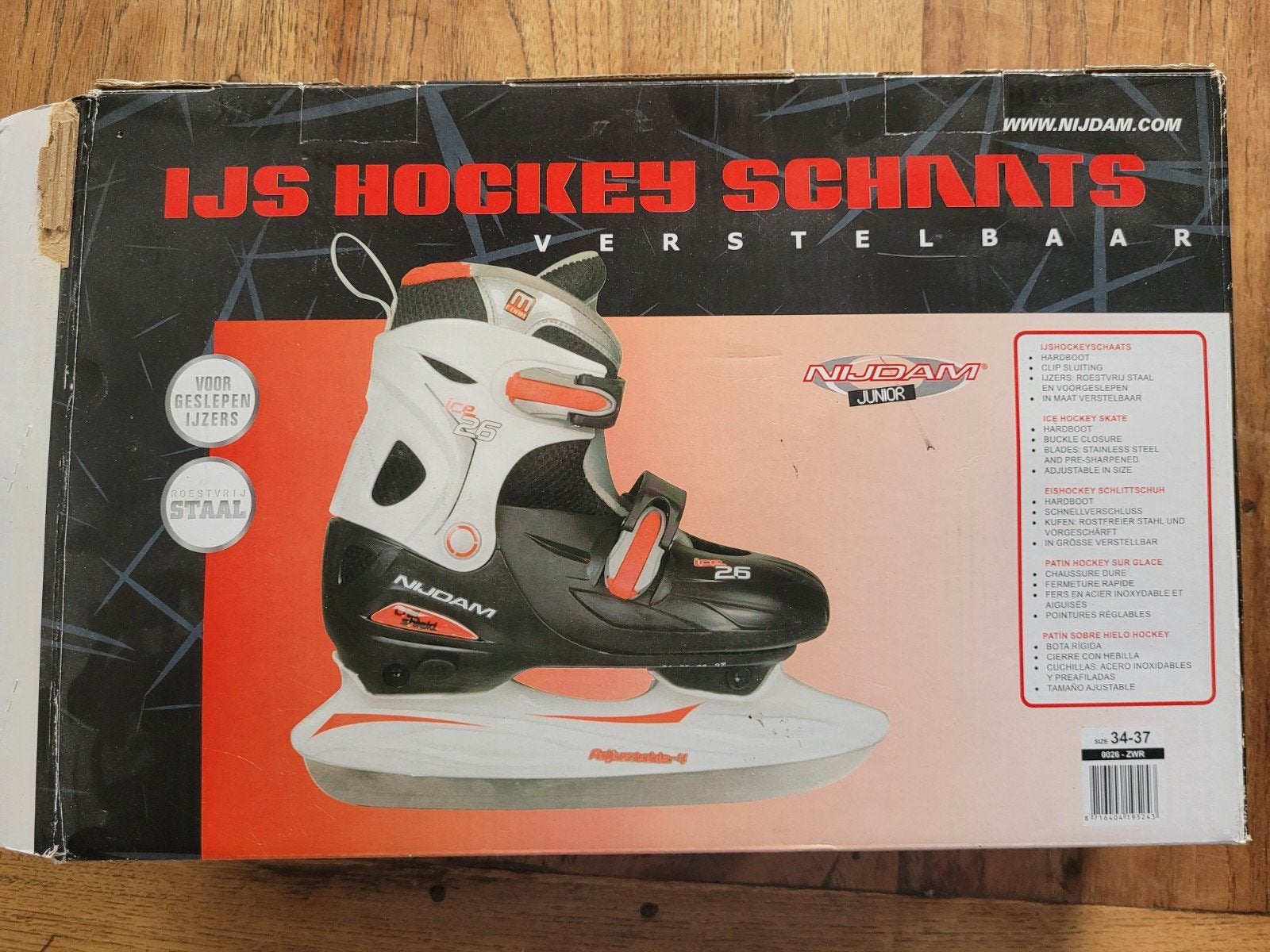 schaatsen maat 34-37, ijshockey, Ophalen of Verzenden, Zo goed als nieuw, IJshockeyschaatsen, Nijdam