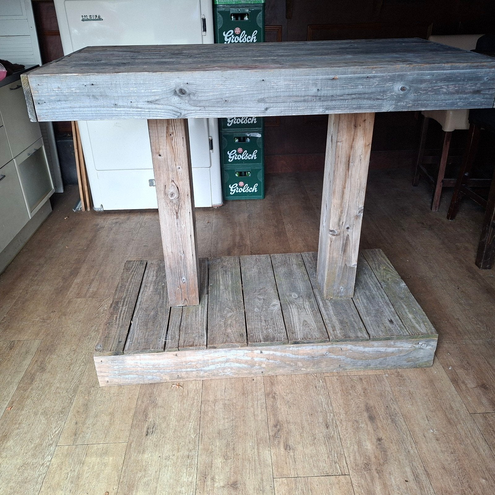 sta tafel hout, Huis en Inrichting, Barren, Ophalen, Gebruikt