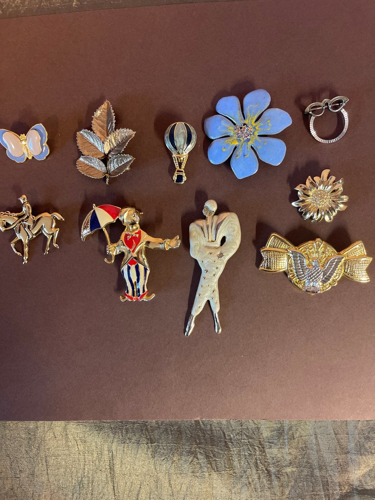Vintage Broches van metaal, Overige materialen, 4 tot 7 cm, Gebruikt, Overige kleuren