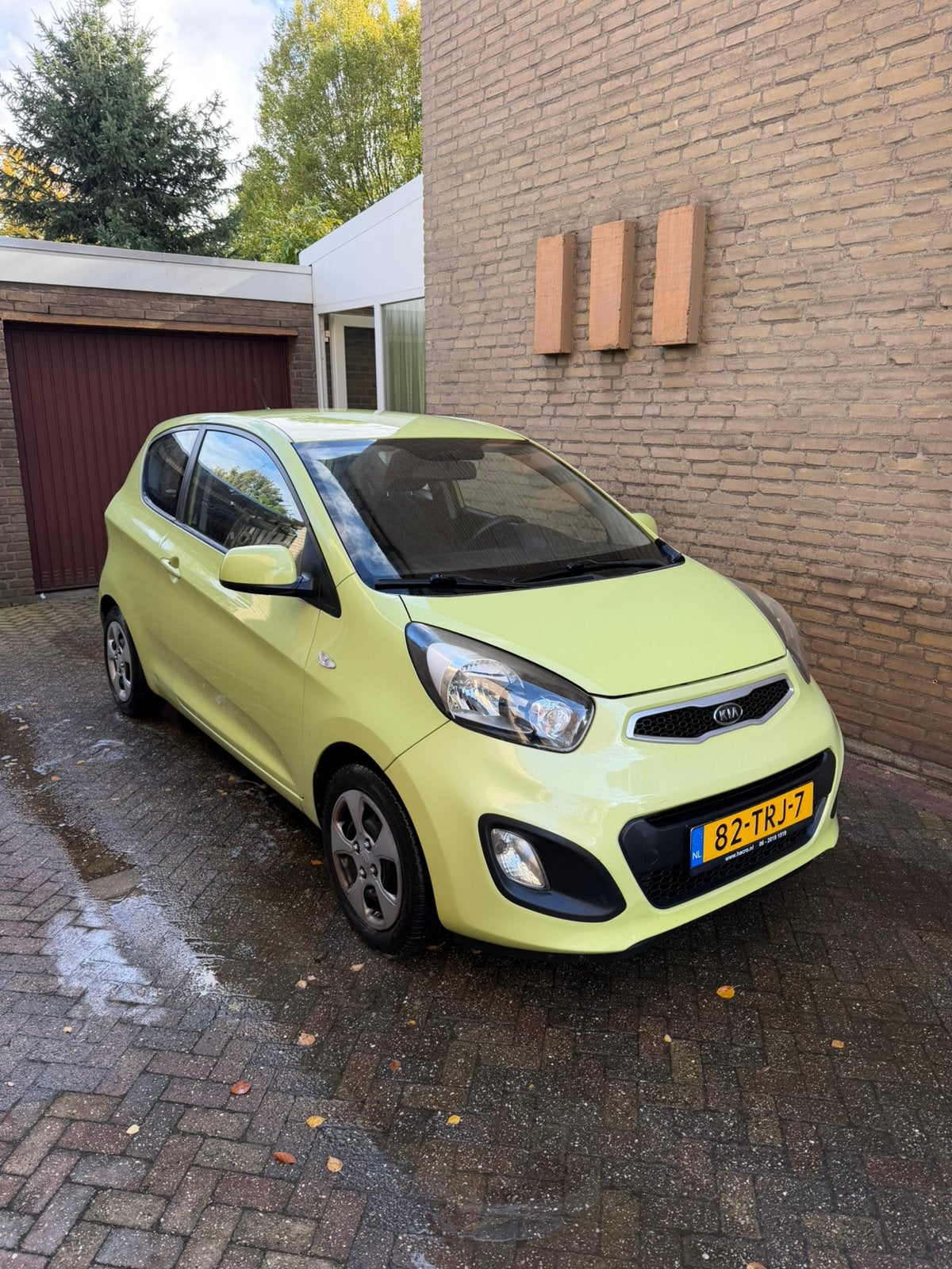 Kia Picanto 1.0 Cvvt 3-DRS 2013 Groen, Auto's, Voorwielaandrijving, 400 kg, Origineel Nederlands, 24 km/l