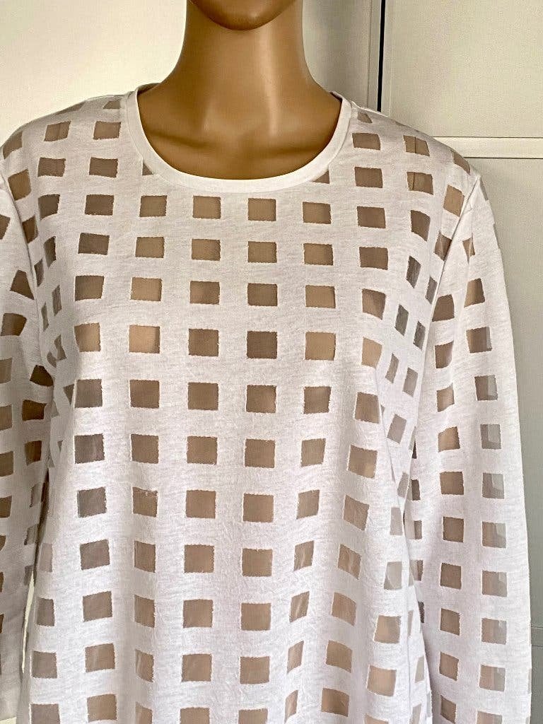 K239 COS maat M=38/40 blouse top shirt trui wit, Kleding | Dames, Blouses en Tunieken, Maat 38/40 (M), COS, Wit, Ophalen of Verzenden