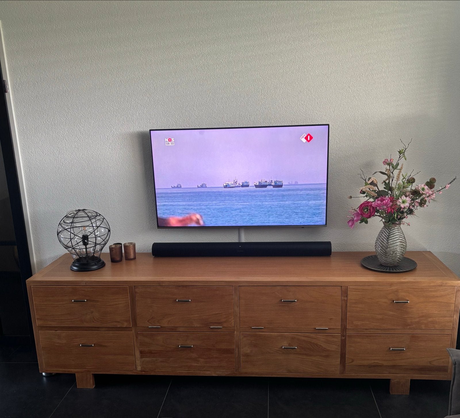 Dressoir 55 x 69 x 240 cm - Teakhout, Ophalen, Gebruikt, Teakhout, 200 cm of meer