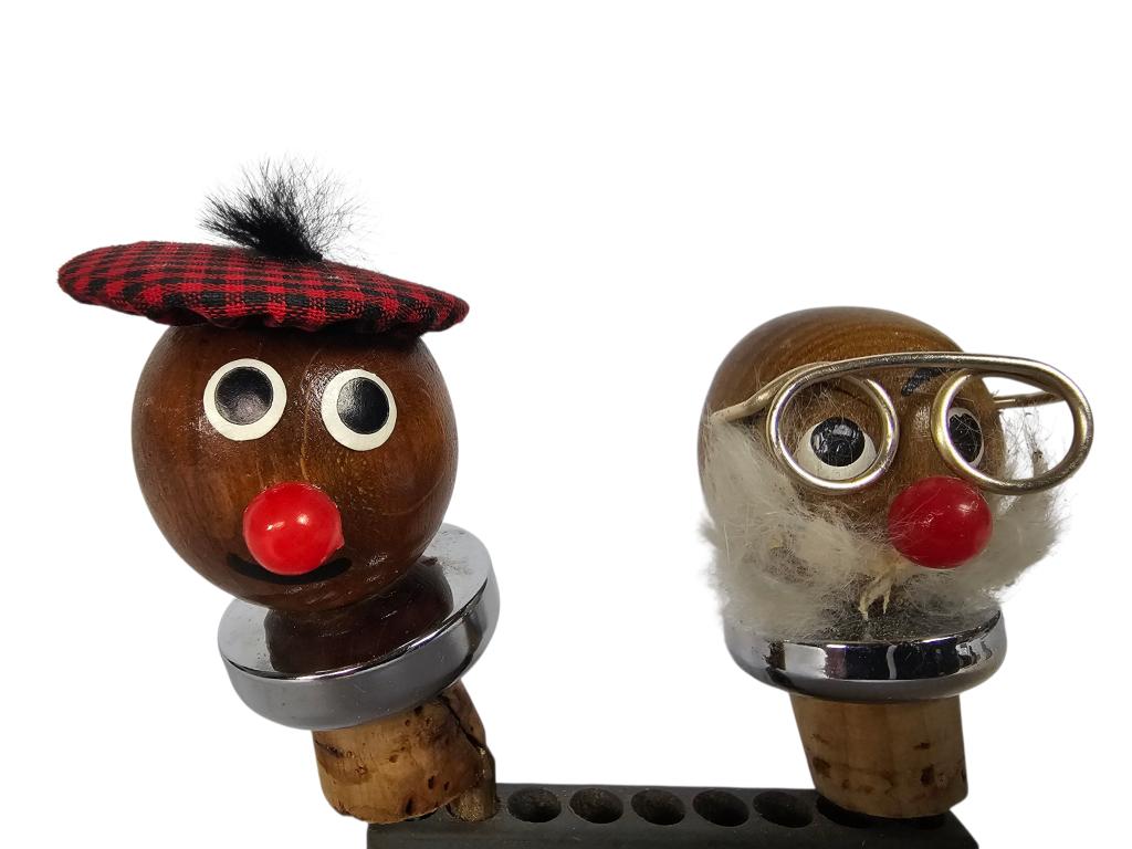 Vintage - 2x flessenstoppen - Hans Bolling stijl - 60's, Ophalen of Verzenden