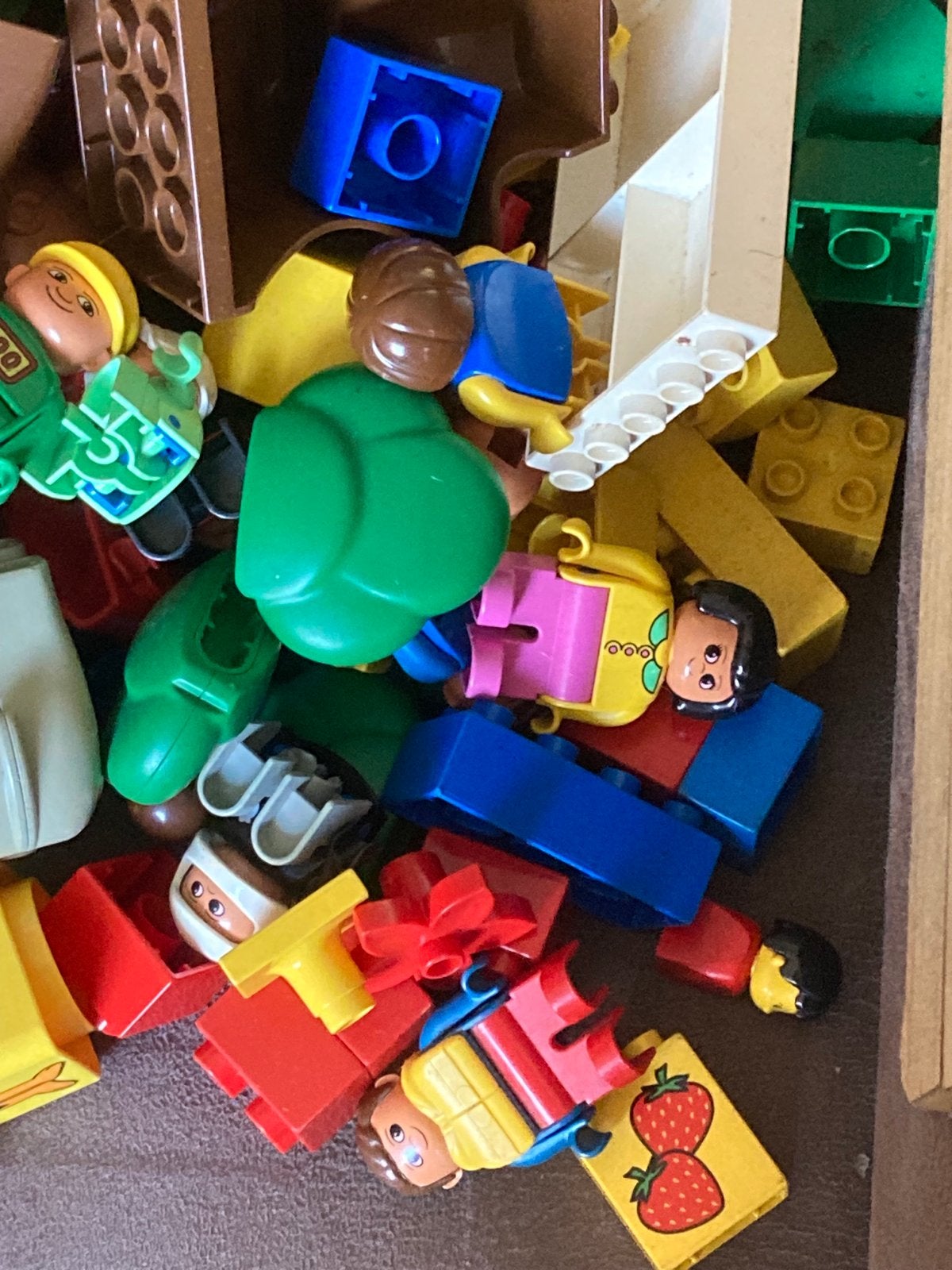 Grote partij LEGO Duplo blokken en figuren, Ophalen, Gebruikt, Overige merken