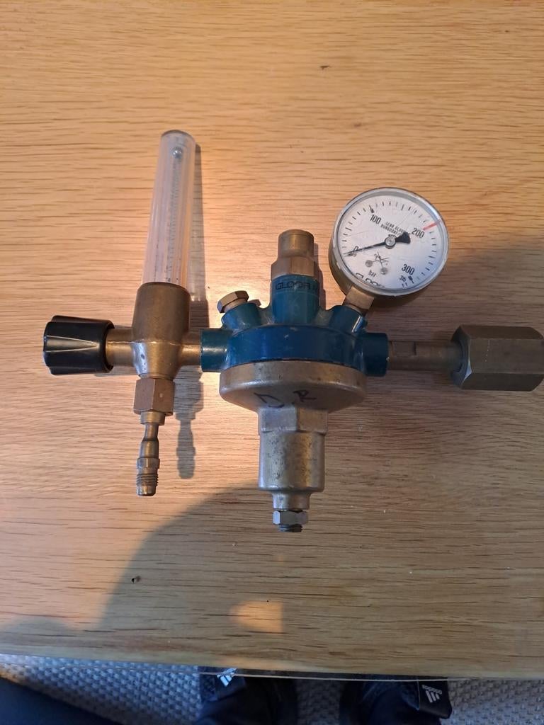 Reduceerventiel met manometer en flowmeter, Ophalen of Verzenden, Gebruikt