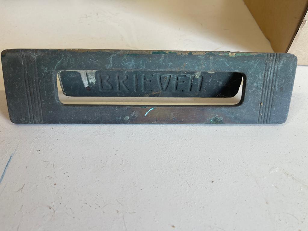 Antieke brievenbusklep - messing, Ophalen of Verzenden, Zo goed als nieuw