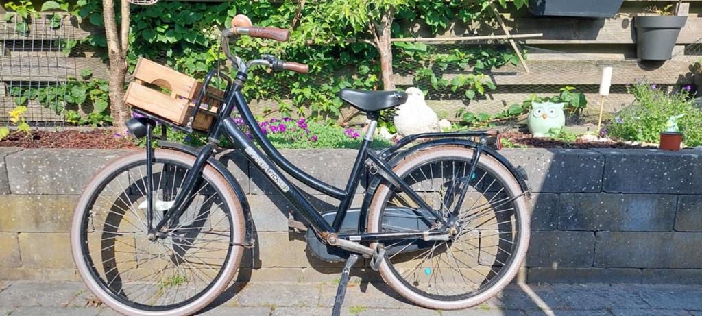 Sparta kinderfiets met mandje - Zwart, Fietsen en Brommers, Ophalen, Sparta, Gebruikt, Terugtraprem