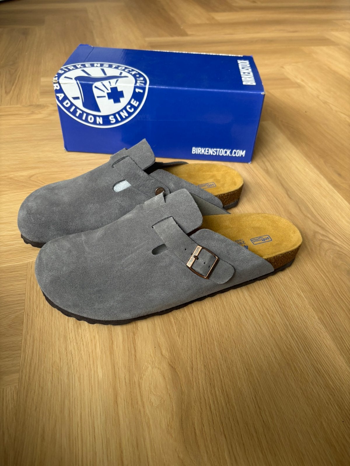 Birkenstock Boston Donkergrijs Nieuw 42, Verzenden, Nieuw, Overige kleuren