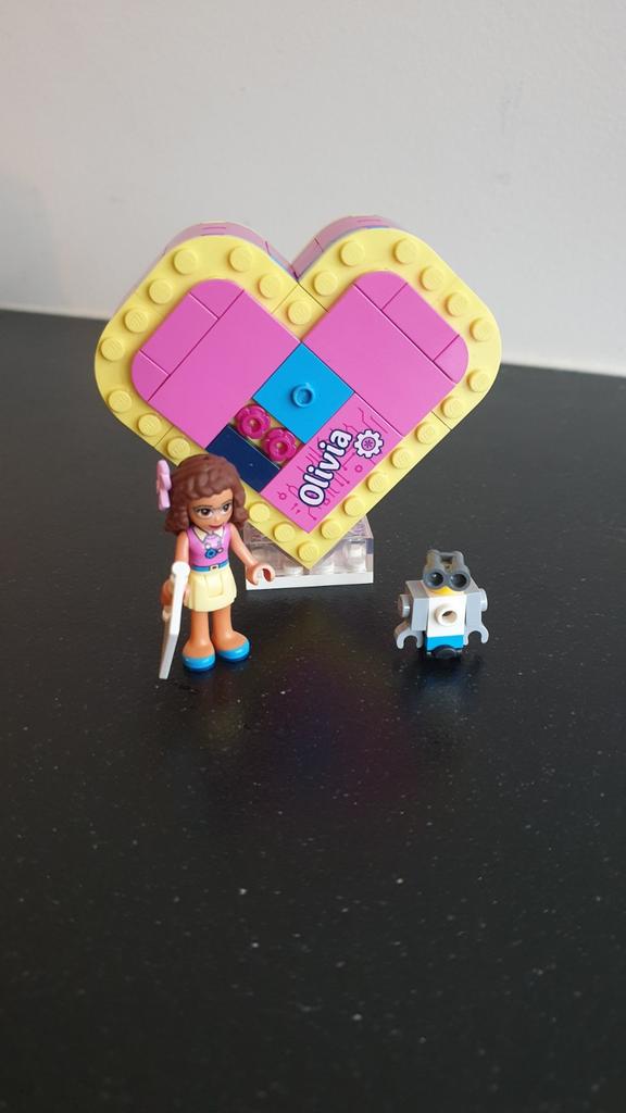 Olivia's hartvormige doos Lego Friends 41357, Ophalen, Lego, Zo goed als nieuw, Complete set