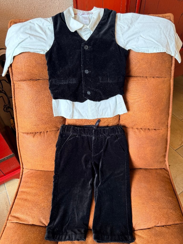 H&M zwart/wit jongenssetje maat 86, H&M, Ophalen of Verzenden, Zo goed als nieuw, Setje