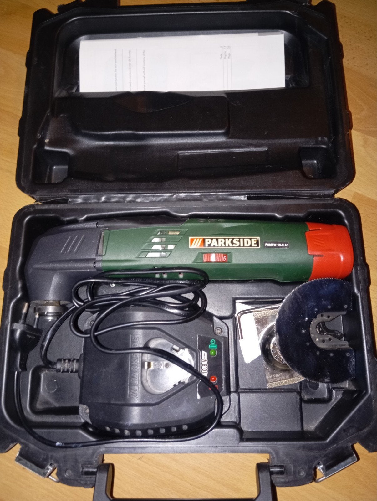 Parkside Multitool PAMFW 10.8 A1 met accessoires, Ophalen of Verzenden, Gebruikt, Multitool, Parkside