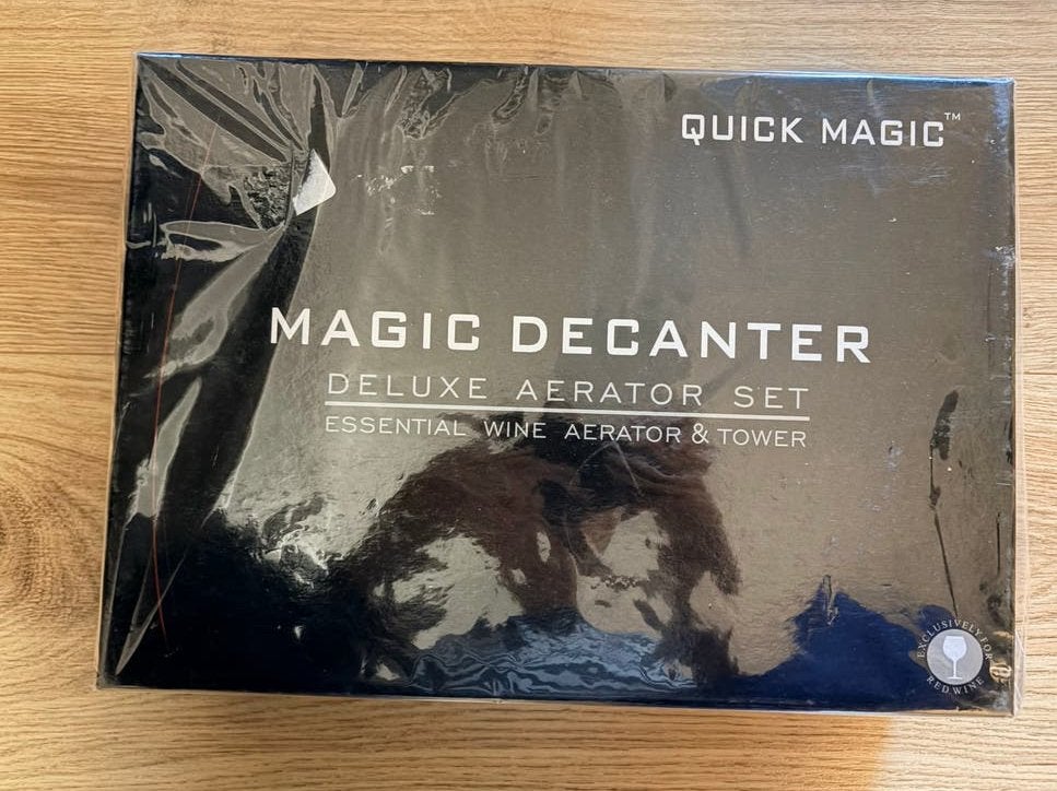 Quick Magic Deluxe Decanter Set - Wijn beluchter, Kunststof, Nieuw, Ophalen of Verzenden, Minder dan 5 flessen