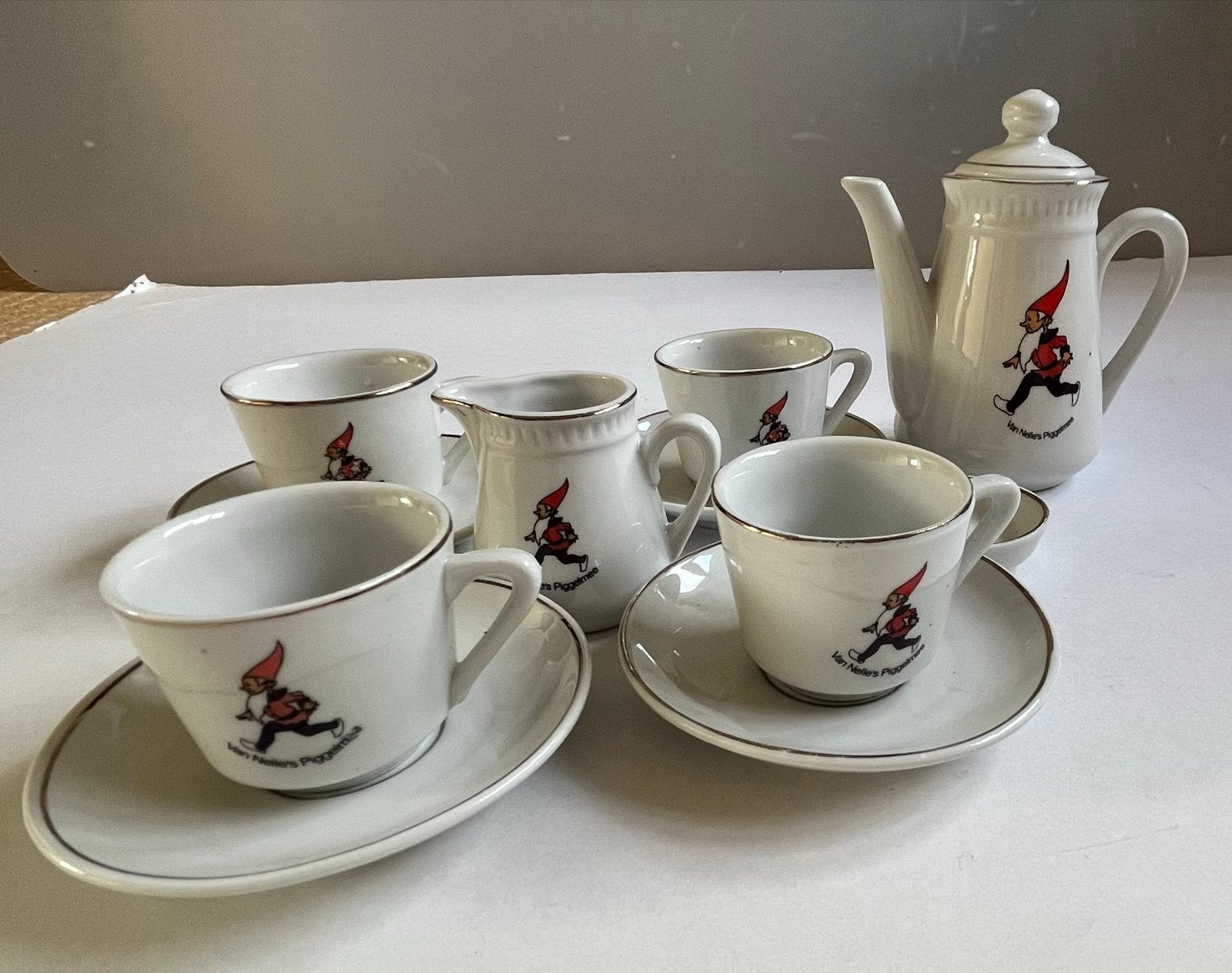 Vintage porselein kinder servies Van Nelle's Piggelmee, Ophalen of Verzenden
