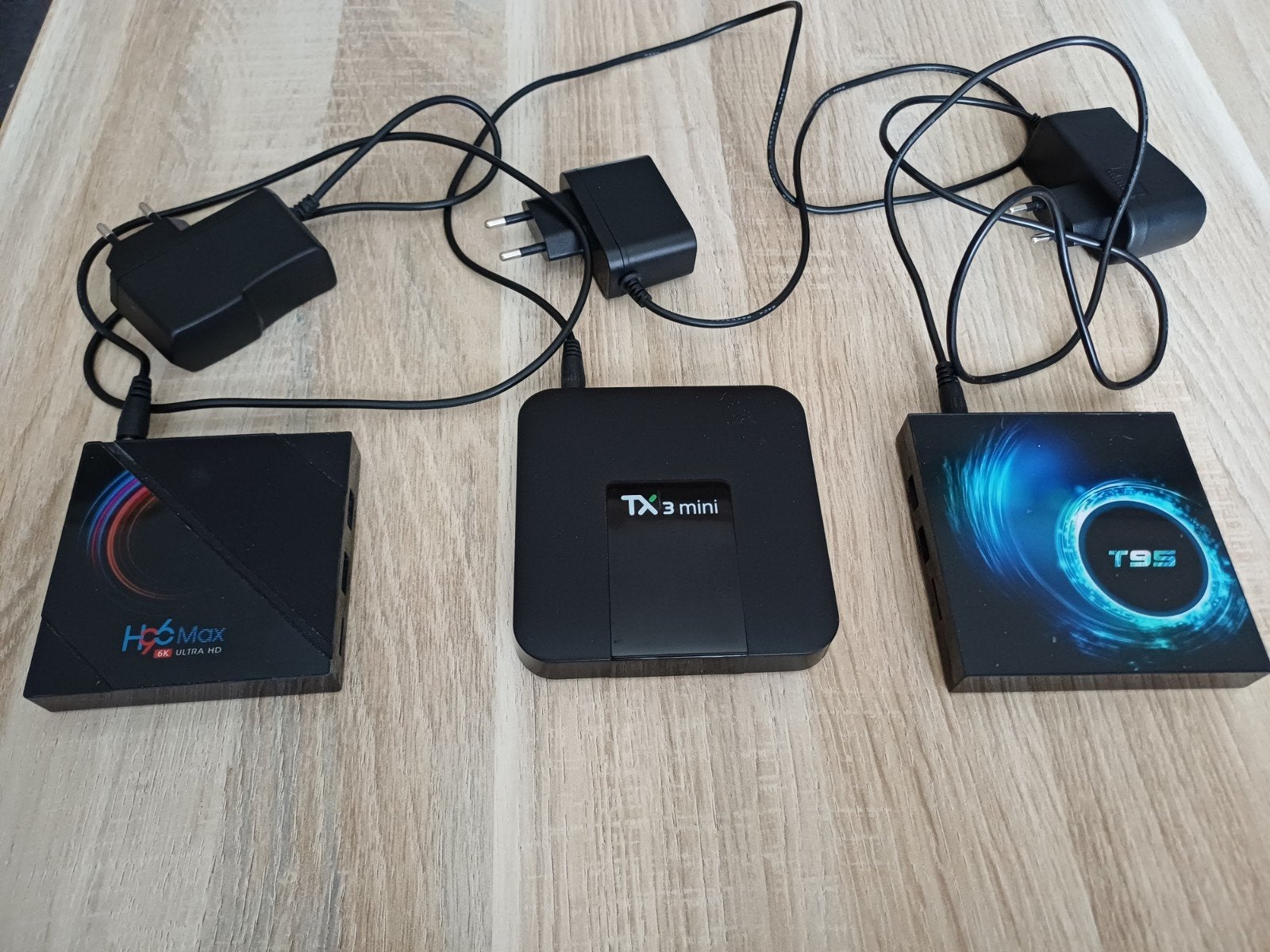 Set van 3 Android TV Boxen (H96 Max, TX3 Mini, T95), Ophalen, Gebruikt, HDMI, Zonder harde schijf