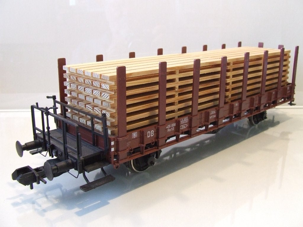 MARKLIN 1 58491 DB rongenwagen met houtlading zgan., Gelijkstroom, Wagon, Ophalen of Verzenden, Zo goed als nieuw