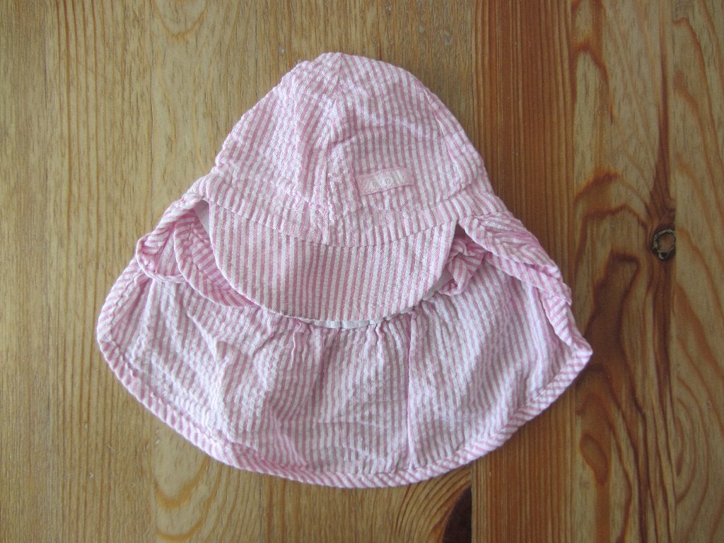 Roze/wit zonnehoedje newborn, Kinderen en Baby's, Babykleding | Petten en Hoeden, Ophalen of Verzenden, Zo goed als nieuw, Meisje