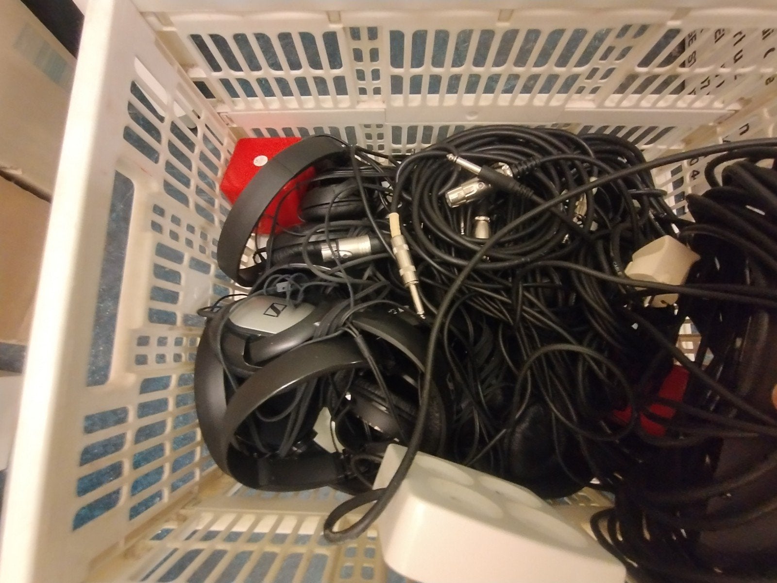 Partijtje (instrument) kabel en hoofdtelefoons, Ophalen, Gebruikt, Sennheiser, Over-ear