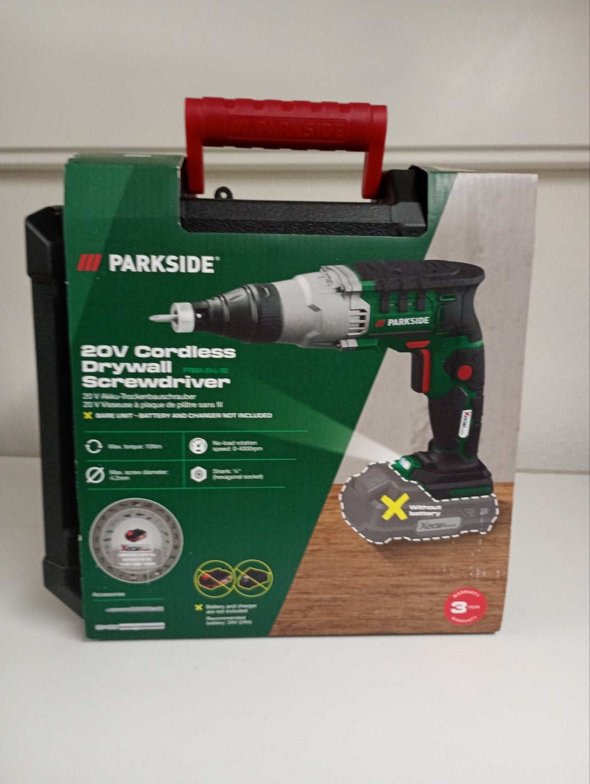 Nieuwe Parkside 20V Accu-Gipsplaatschroevendraaier koffer, Ophalen of Verzenden, Nieuw, Boor- en Schroefmachine