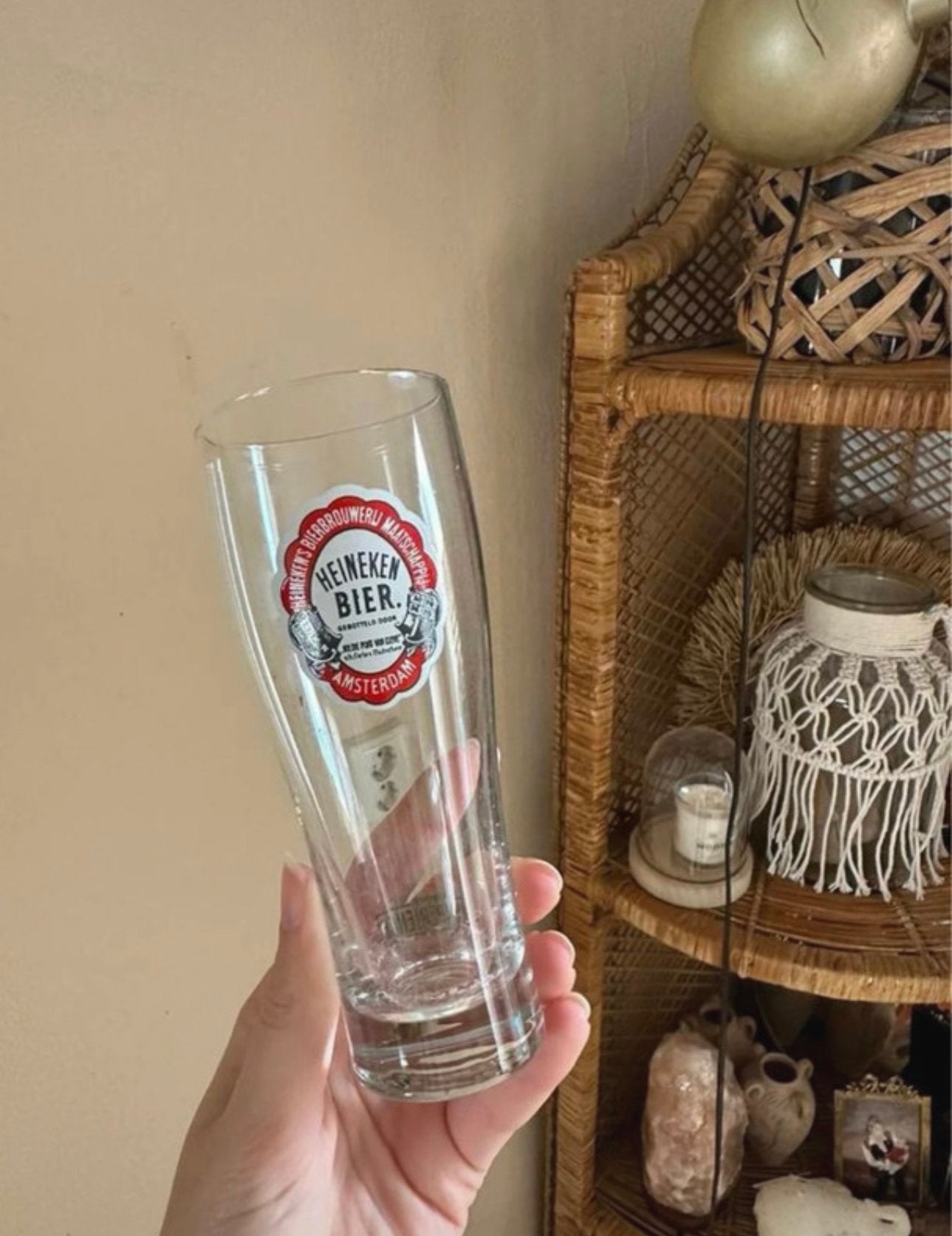Fluitje van heineken experience - glas van heineken, Ophalen of Verzenden, Zo goed als nieuw, Glas of Glazen, Heineken