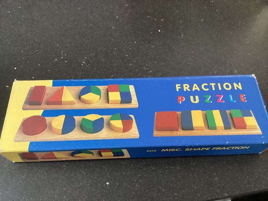 Houten Breuken Puzzel - Educatief Speelgoed, Ophalen of Verzenden, Zo goed als nieuw, Puzzelen