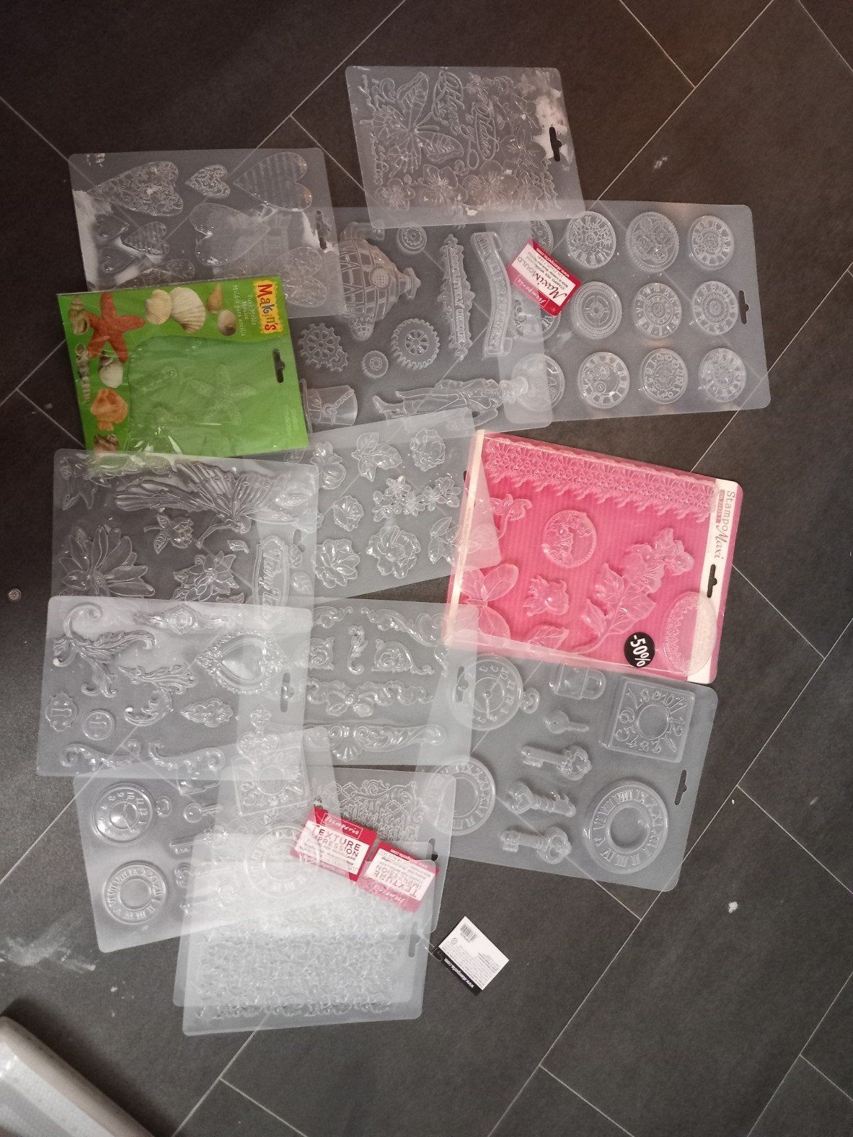 Mallen voor klei en mixed media - Diverse ontwerpen, Gereedschap of Toebehoren, Ophalen of Verzenden, Zo goed als nieuw, Kunststof