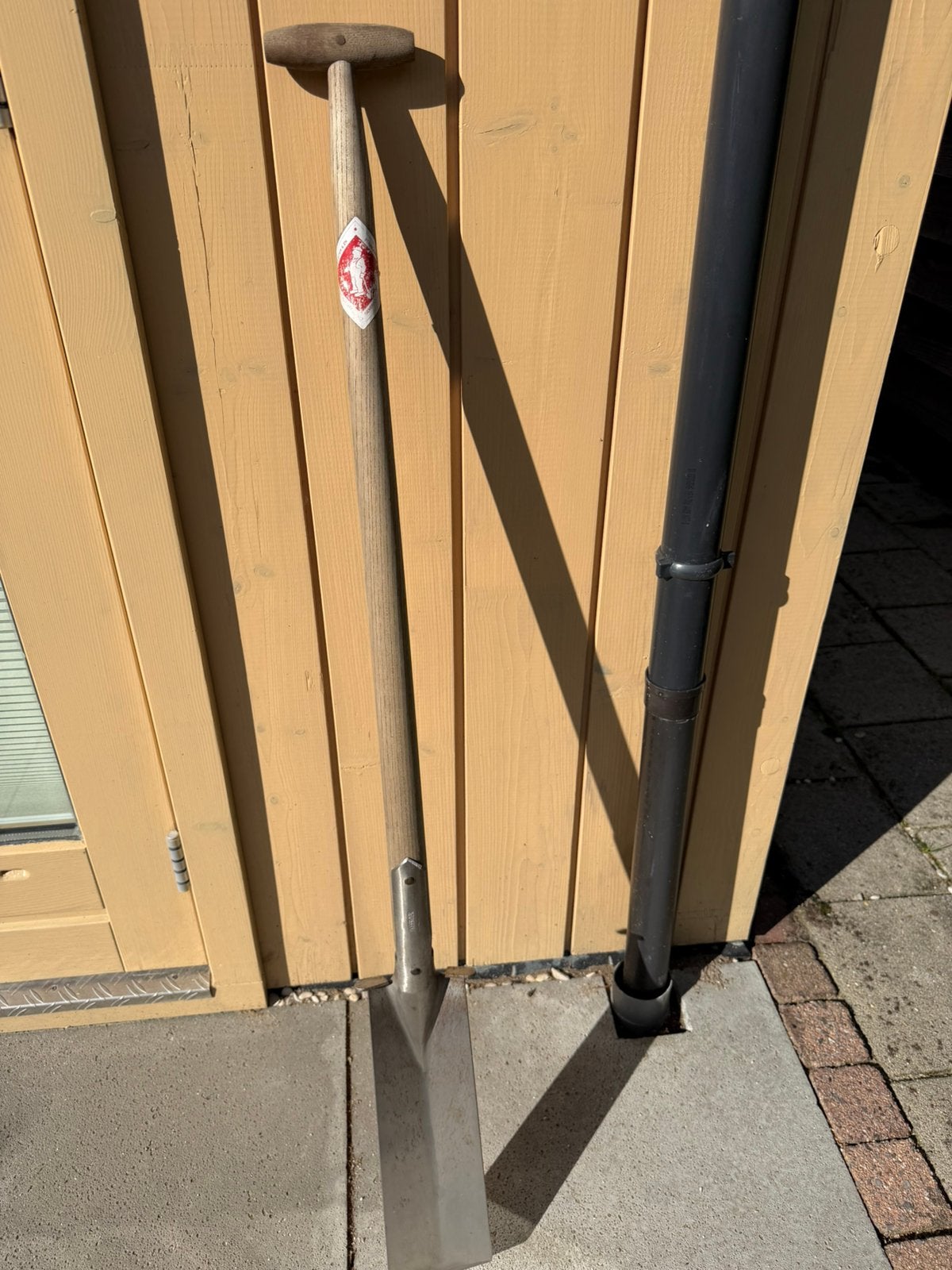 Sneeboer Geulen/Drainage spade met steps  (lang en smal), Ophalen of Verzenden, Gebruikt, Schop
