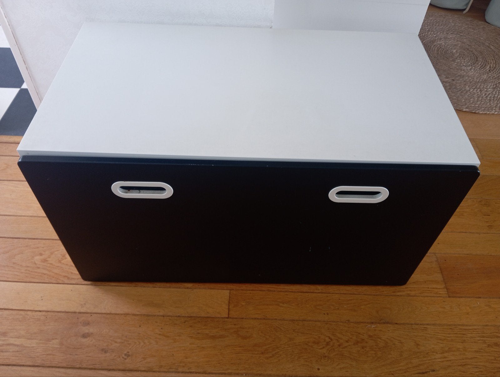 IKEA Småstad wit bankje met lade/kist (90x50x48), Ophalen