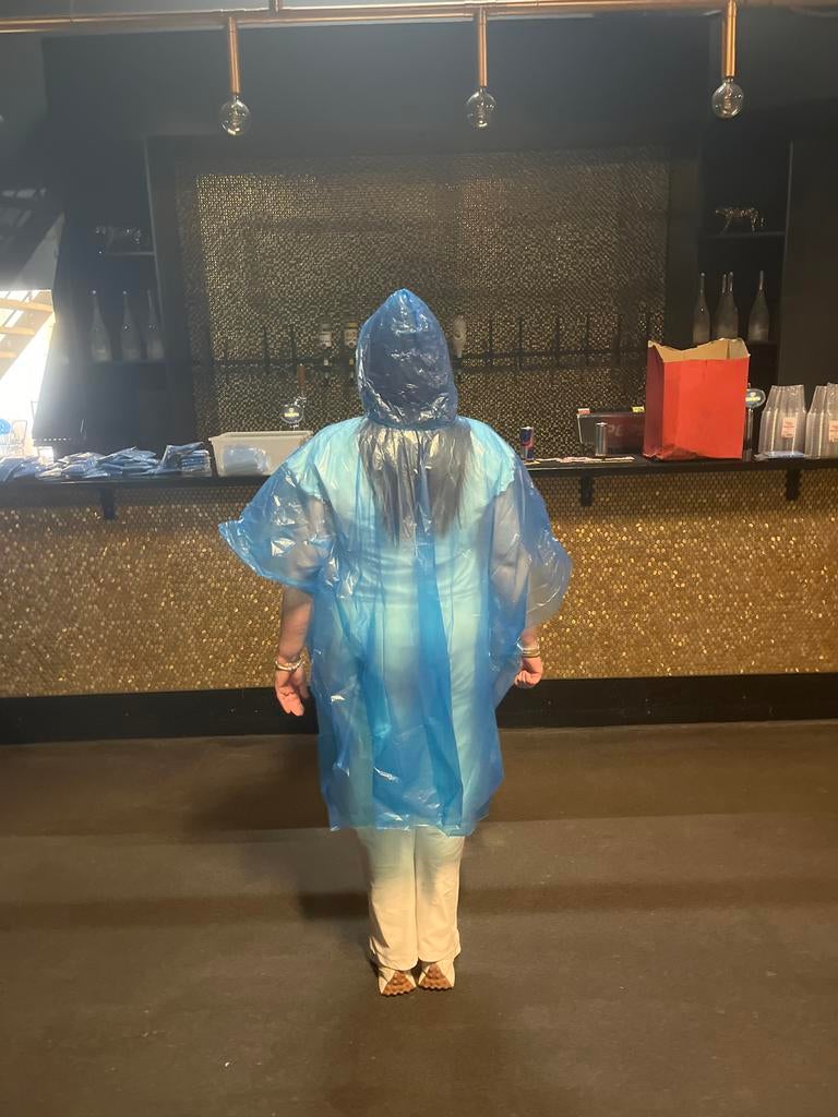 Wegwerp Regenponcho - Blauw 55 stuks, Ophalen, Zo goed als nieuw