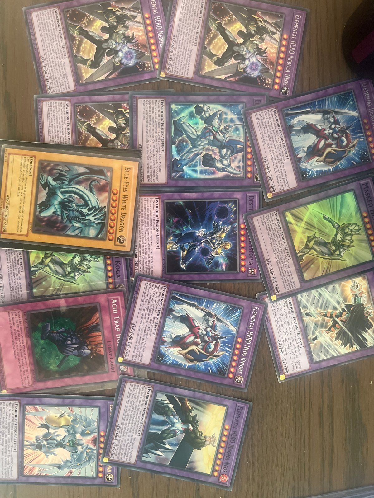 Yu-Gi-Oh! Kaarten - Diverse Elemental HERO en meer, Ophalen of Verzenden, Gebruikt, Meerdere kaarten, Foil