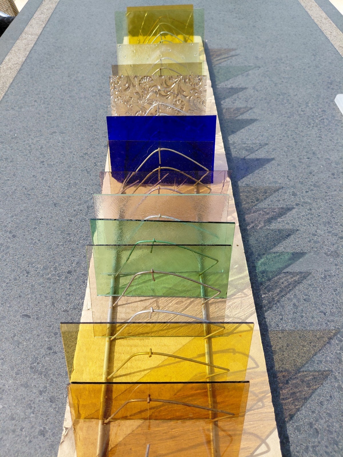 Figuurglasplaatjes Glas in lood/Tiffany, Ophalen of Verzenden