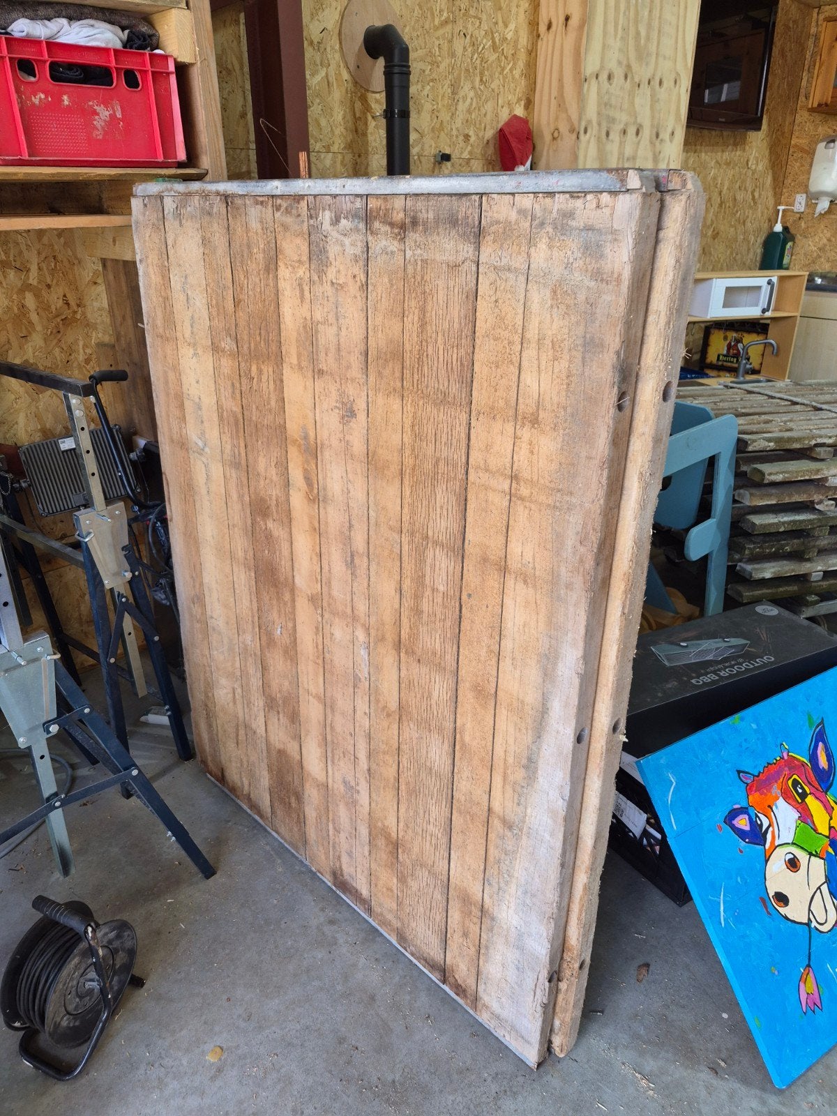 zware hardhouten steenschotten 110x140cm 4,5cm dik, Doe-het-zelf en Verbouw, Hout en Planken, Ophalen, 25 tot 50 mm, Zo goed als nieuw