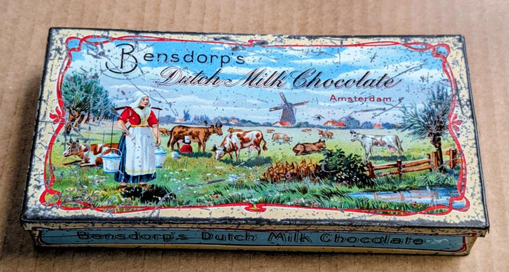 Bensdorp Amsterdam Cacao Chocolade Blik 1910, Verzamelen, Blikken, Ophalen of Verzenden, Gebruikt, Overige