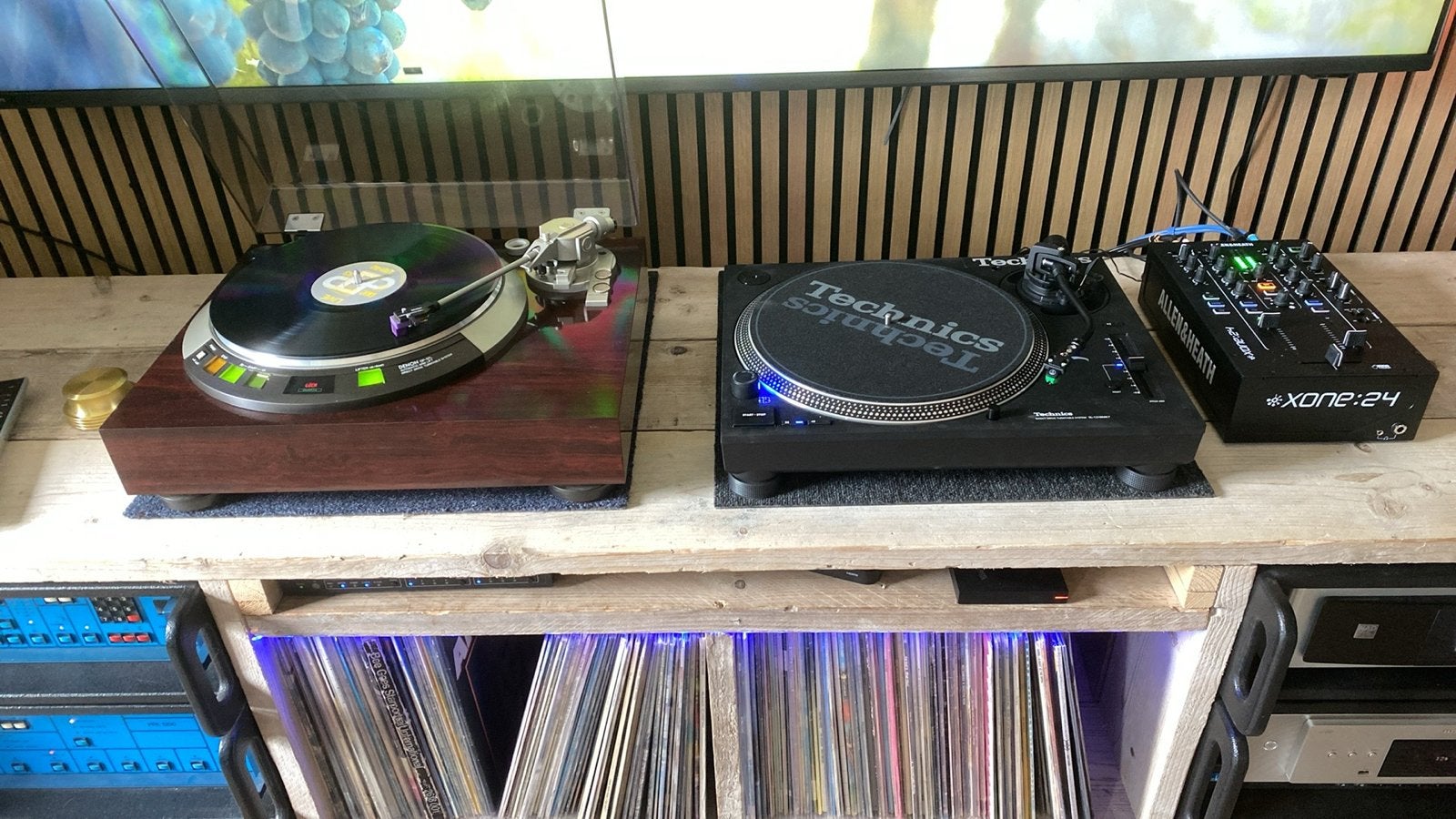 Technics SL-1210 MK7 Platenspeler Zwart nieuwstaat, Ophalen, Pitch-regelaar, Zo goed als nieuw, Platenspeler