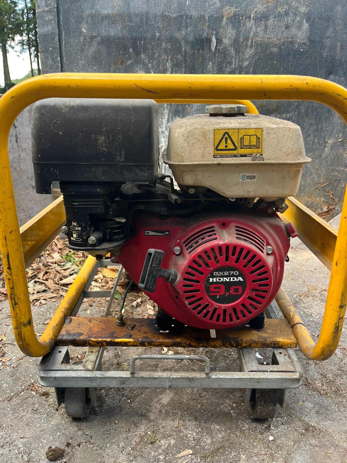 Aggregaat gx270 honda 9.0, Ophalen, Gebruikt, Minder dan 5 kVA, Benzine