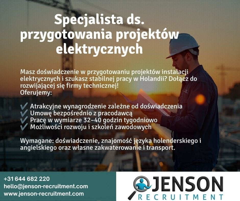 Zadzwoń do Nas i poznaj szczegóły!, Vacatures, Vacatures | Elektriciens, 33 - 40 uur, MBO, Vanaf 1 jaar, Vast contract