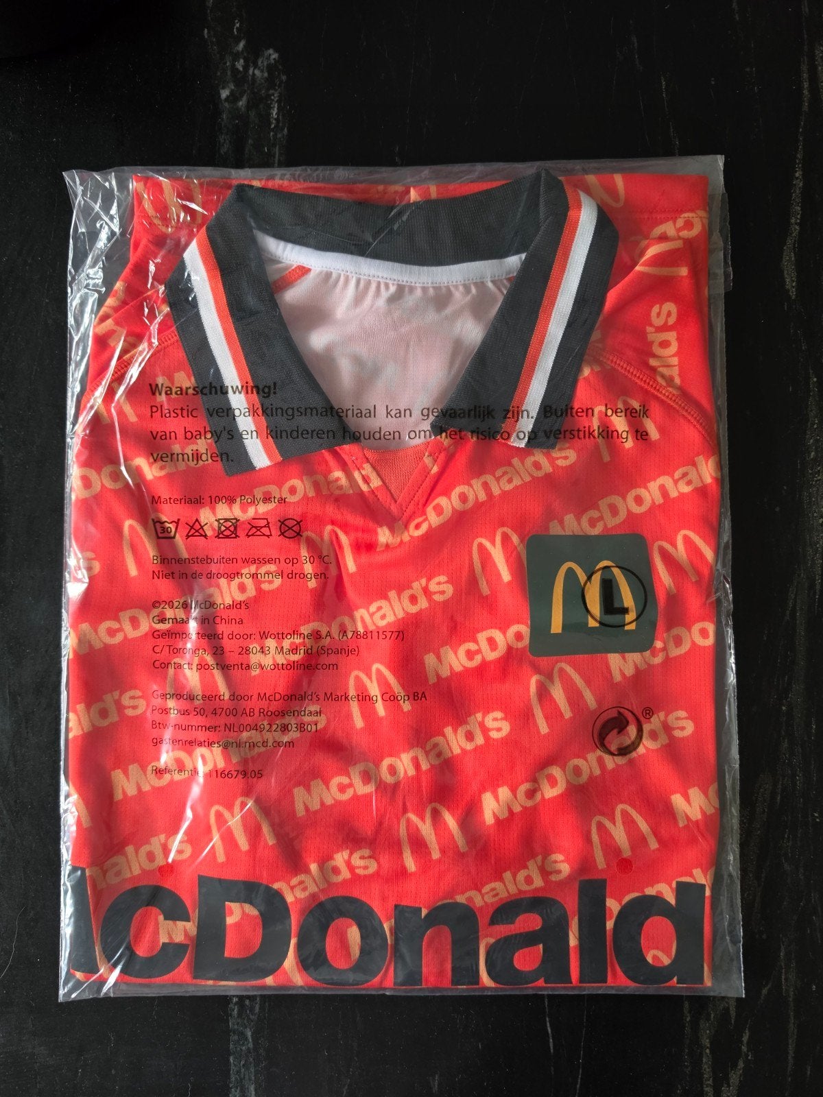 Mc Donalds mcdonalds oranje wk voetbalshirt nieuw L, Maat L, Ophalen of Verzenden, Nieuw, Shirt