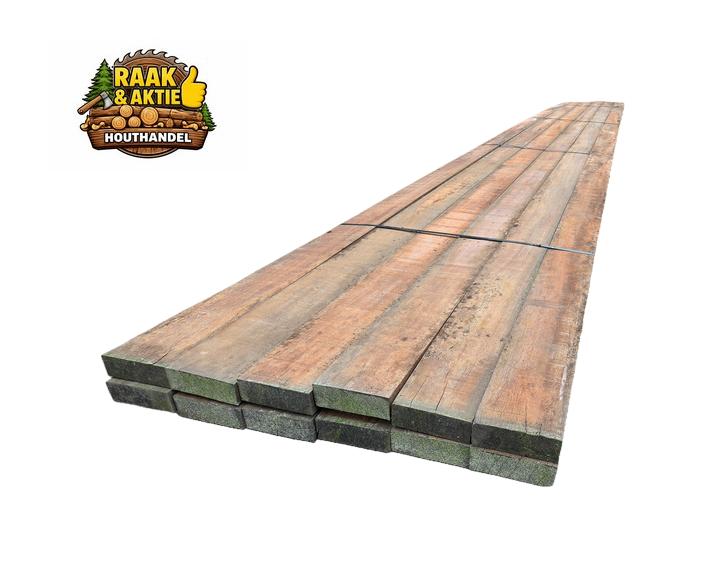 12 Hardhouten balken 4.7x14.5 cm / 8 meter lang - nr: HB90, Ophalen, Nieuw, Hardhout, 250 cm of meer