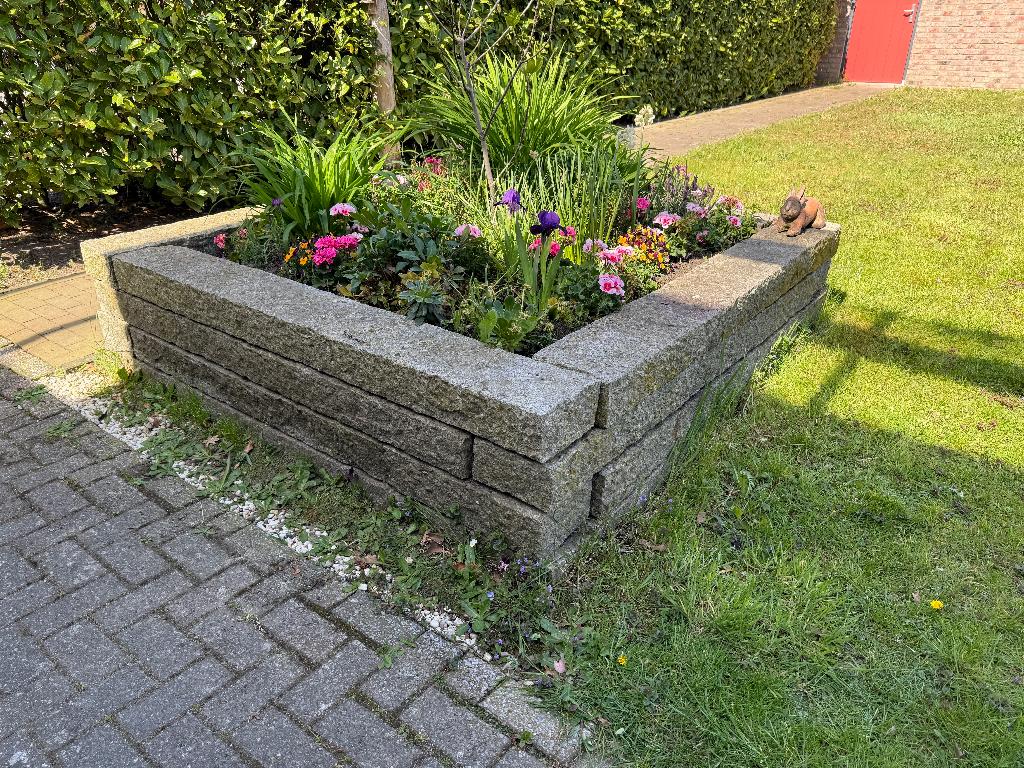 graniet palisade stenen, Tuin en Terras, Bielzen en Borders, Ophalen, 100 tot 200 cm, Overige typen, Nieuw