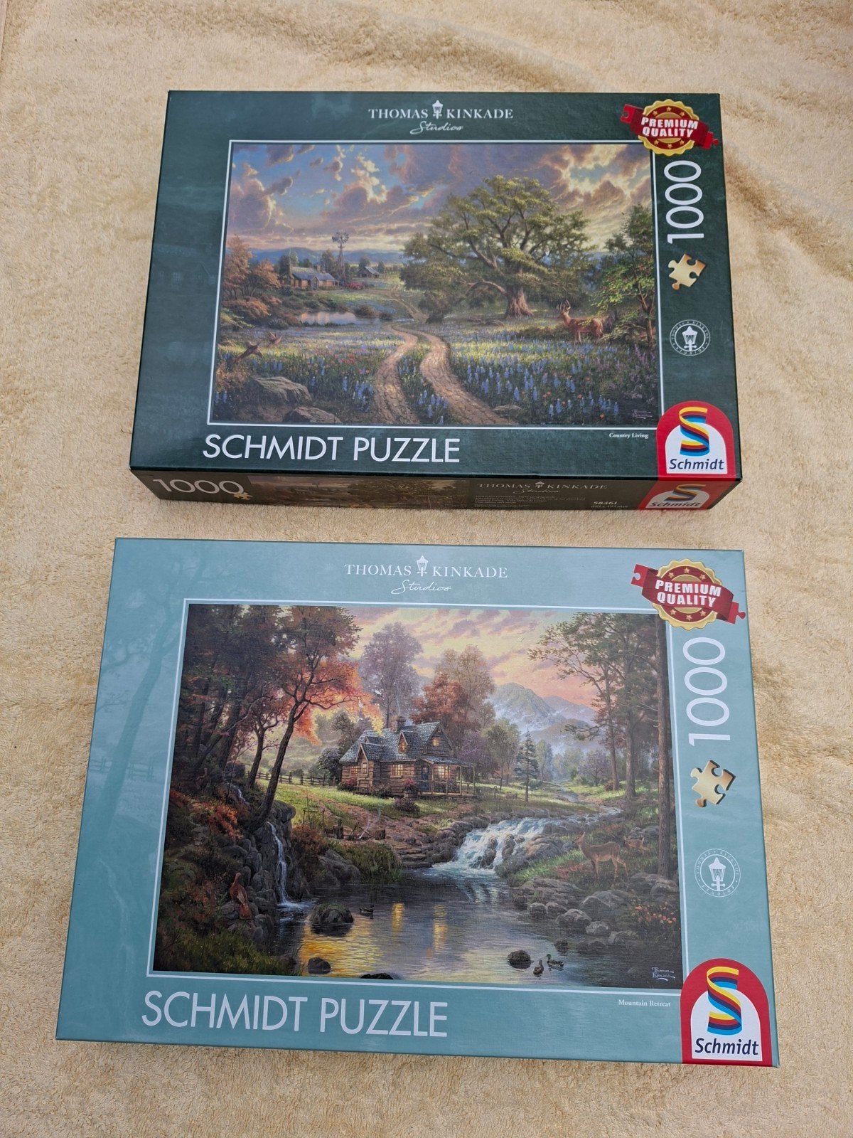 2 mooie puzzels van Schmidt 1000 stukjes, Ophalen of Verzenden, 500 t/m 1500 stukjes, Zo goed als nieuw, Legpuzzel