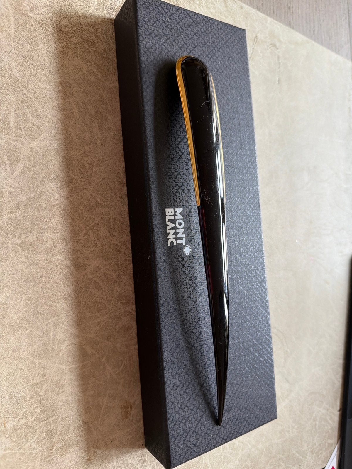 Montblanc Meisterstuck Life Line briefopener 13926 OVP, Verzamelen, Pennenverzamelingen, Ophalen of Verzenden, Zo goed als nieuw