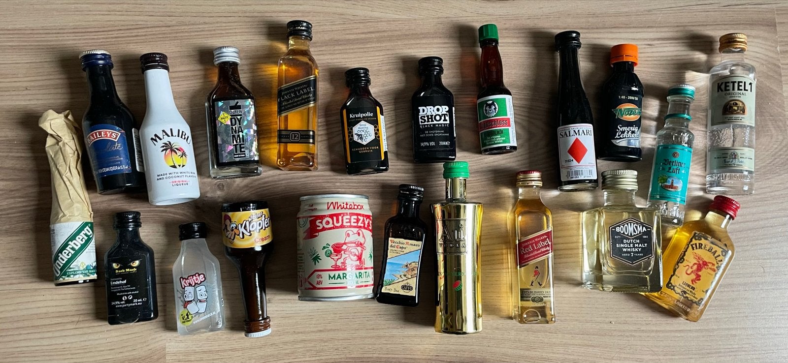 Collectie mini-alcoholflesjes - diverse merken, Ophalen of Verzenden, Zo goed als nieuw