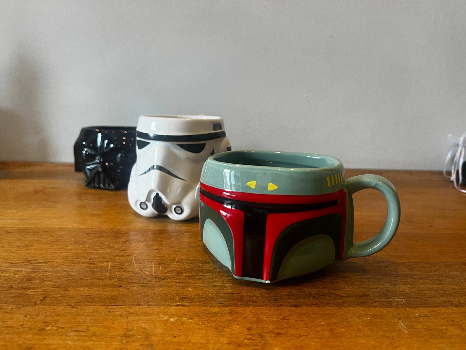 Star Wars Mokken: Darth Vader, Stormtrooper, Boba Fett, Ophalen, Zo goed als nieuw, Gebruiksvoorwerp